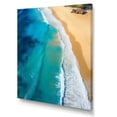 thumbnail image 2 of Designart "Aerial Escape Blue Waves on Beaches V" Coastal Canvas Wall Art - Coastal Beige Coastal Beach Entryway Wall Art, 2 of 6