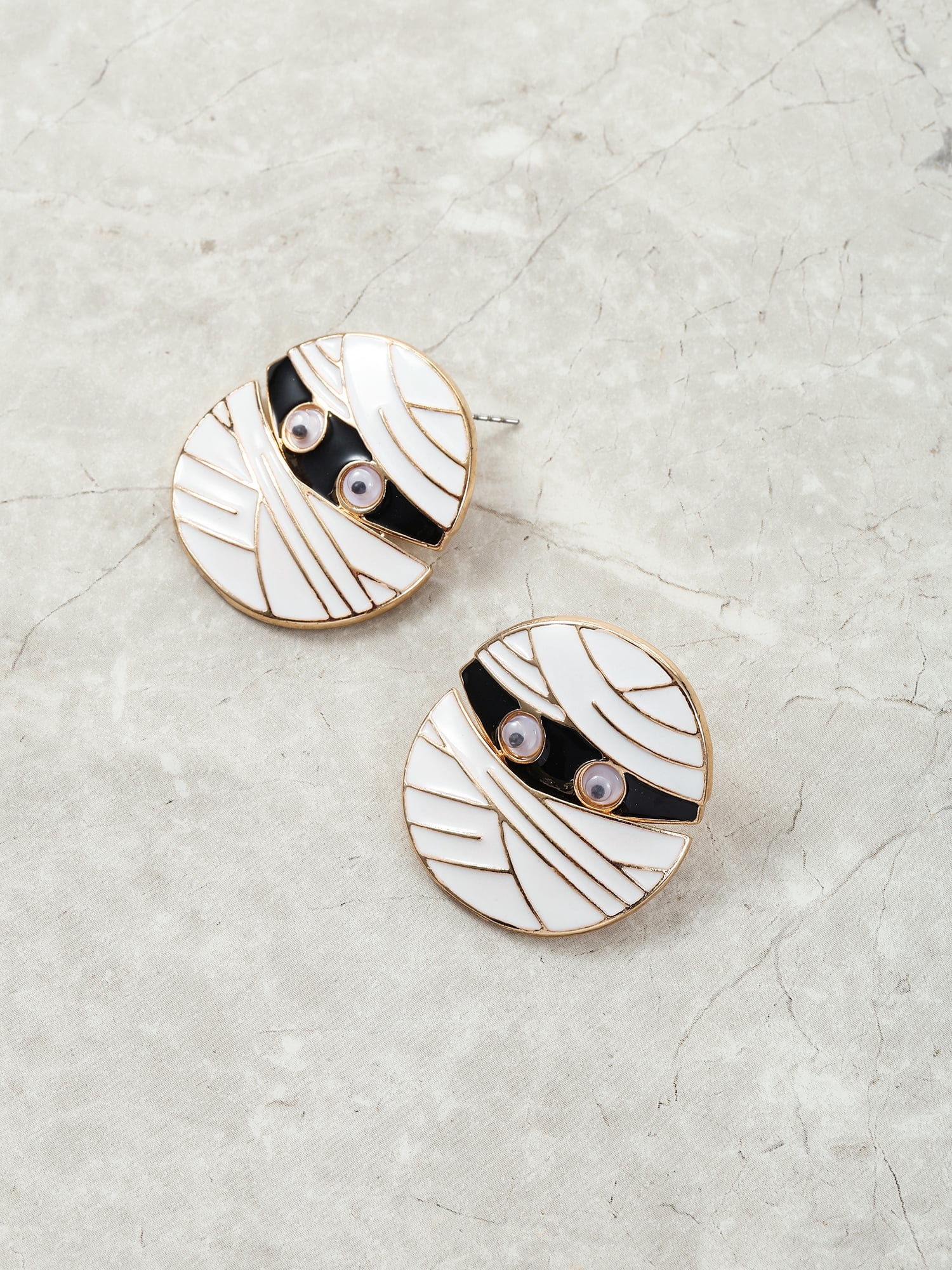 Way to Celebrate Halloween Mummy Face Earring, 1 Pair
