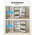 thumbnail image 6 of KFFKFF Compact Mini Fridge with Freezer, 3.2 Cu.Ft, Dual Door Refrigerator, Adjustable Temperature Control, Energy-Saving Design, Reversible Door, Quiet Operation, Ideal for Bedroom, Dorm, Office, 6 of 9