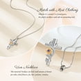 thumbnail image 4 of Sunflower Cross Cremation Jewelry Urn Necklace Keepsake Ashes Hair Memorial Pendant Sunflower Urn Locket Memorial Loved One Pendant for Women, 4 of 9
