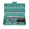 thumbnail image 4 of Juego de llaves de trinquete de 46 piezas Colamx kit de herramientas mecánicas destornillador verde, 4 of 8