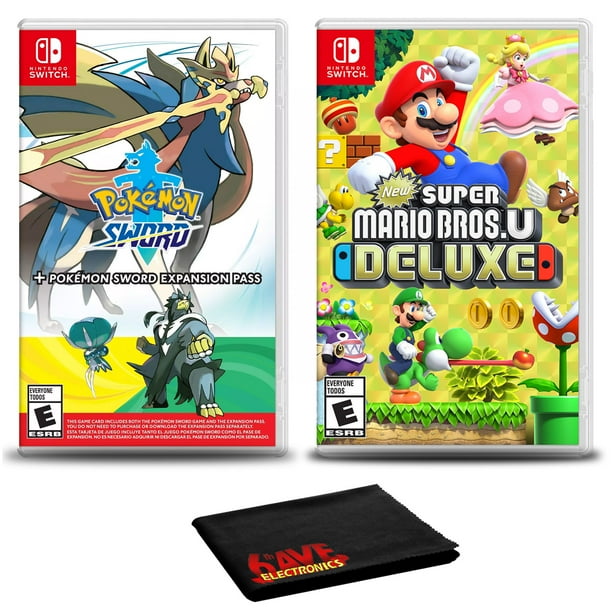 Pokemon Sword Expansion Pass Switch Game Bundle New Super Mario Bros Deluxe Walmart Com Walmart Com