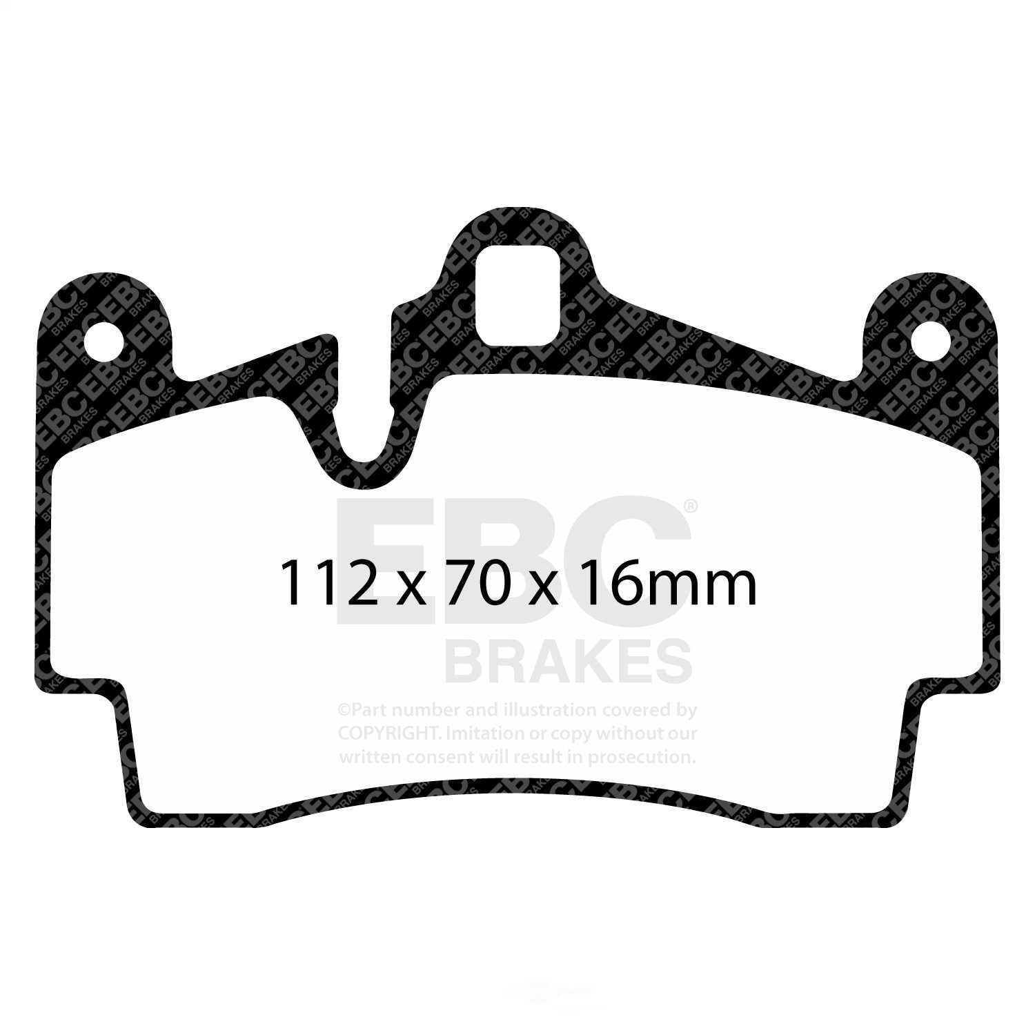EBC Brakes Bluestuff NDX Trackday Brake Pad Set Fits select: 2007-2015 AUDI Q7, 2003-2006 PORSCHE CAYENNE
