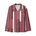 thumbnail image 3 of CALAFEBILA Women's Loungewear And Sleepwear Womens Button Down Pajamas Vintage Nightwear Notch Collar Color Block Tops with Pocket and Pants, 3 of 4