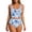 Blue#floral bathing suit, variant on Women's Bikini Sets Tropical Print High Waisted 2 Piece Swimsuits Hawaiian Beach Bathing Suits Mint Green S