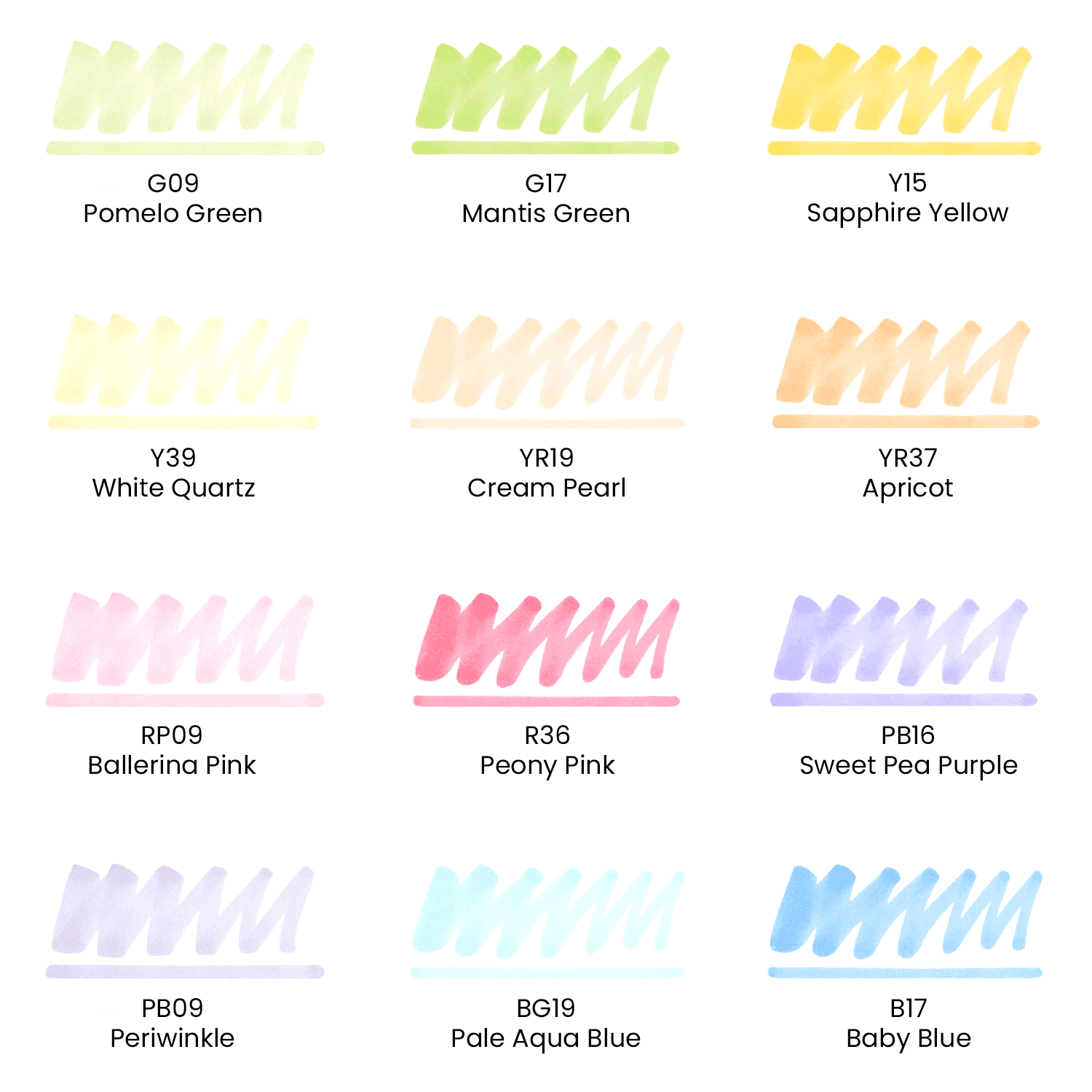 Arteza EverBlend Ultra Markers 12/Pkg-Pastel, Broad Chisel And Fine Tip
