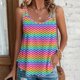 thumbnail image 1 of Puntoco Camisetas sin mangas ajustadas para mujer Camiseta sin mangas holgada informal de verano con cuello redondo y estampado a la moda para mujer, 1 of 5