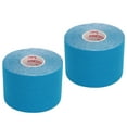 thumbnail image 3 of 2 uds cinta de kinesiología atlética 5cm de ancho 5m de largo pegatina protectora muscular para Fitness bádminton azul cielo, 3 of 12