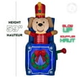 thumbnail image 2 of Chien soldat gonflable animé de Noël dans une boîte pop-up, 2 of 5