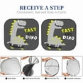 thumbnail image 4 of Lsque Cute Dinosaur Skate On Grey Background 2 PCS Windshield Sun Shade | CarFoldable Window Covers | Car Accessories Reflect UV for Universal Cars SUV Truck | Small, 4 of 7