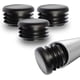 thumbnail image 1 of Paquete de 35 tapones de plástico redondos de 1" (25,4 mm), insertos, tapas de extremo negras para tubos de metal, tapones de herrajes, cercas, patas de sillas y protectores de muebles., 1 of 5