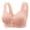 Rose Gold, variant on Gyexs Front Closure Wireless Bra for Women Full Coverage Support Large Bust Comfortable No Underwire, Red, Size 42