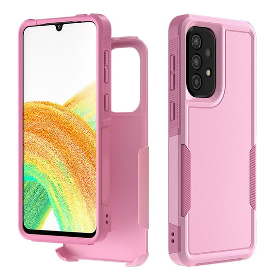 AggXpf for Galaxy A33 5G Case, Dual Layer Protective Phone Case, Full Body Rugged Shockproof Protective Phone Cover for Samsung Galaxy A33 5G, Pink
