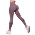 thumbnail image 2 of Celsior Cellulite Leggings Workout Yoga Pants Butt Lift Booty Workout Tights Smile Contour Activewear Tights Booty Butt Lifting Leggings Push Up Yoga Pants Resistance Band Leggings Wine XL, 2 of 9