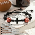 thumbnail image 3 of Baseball Basketball Football Soccer Volleyball Gifts, Natural Stone Baseball Cross Bracelets for Teen Ideas with Message Gift Card, 3 of 5