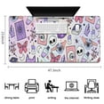 thumbnail image 5 of Long Mouse Pads for Desk,Purple Gothic Cat Crystal Pattern Desk Mats on Top Of Desks, Desk Mouse Pad Extra Large with 3mm Non-Slip Base and Stitched Edge for Gaming,Office,Work,Home 47.3"x23.6", 5 of 6