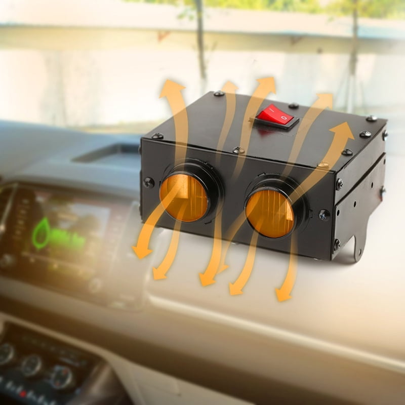 New Portable 1000W 12/24V Car Vehicle Ceramic Heater Fan Defroster Demister