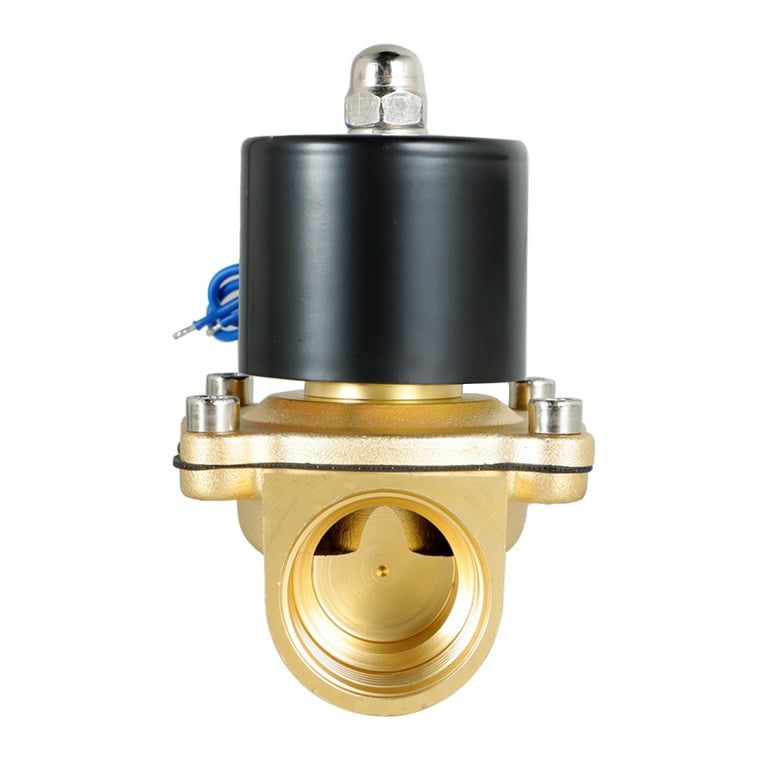 Air Solenoid Valve 12 V 1/4" Brass Electric Solenoid Valve - 110V-120V AC, NPT, Normally Closed For Air/Water/Gas Vacuum Solenoid Valve
