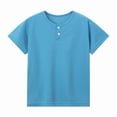 thumbnail image 5 of Splozh Toddler Shirts Boys 1T-10T Boys Fashion Breathable Short Sleeved T Shirt Casual Versatile Summer Top,Blue,4-5 Years, 5 of 5
