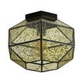 thumbnail image 3 of JONATHAN Y Evelyn 12.5" 1-Light Vintage Farmhouse Iron/Glass LED Flush Mount, Oil Rubbed Bronze, JYL9924A, 3 of 8