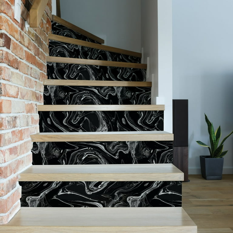 (2 pack) Mainstays Black Marble, Peel and Stick Wallpaper 13.35 sq. ft.