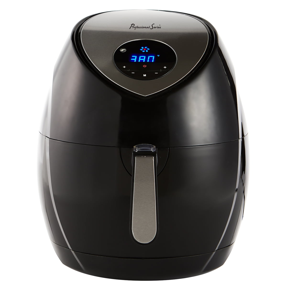 5.5 Liter Air Fryer Extra Large Black with Silver Accents