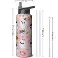 thumbnail image 3 of 40oz Insulated Halloween Water Bottle, Ghost, Bat and Cobweb Design, Stainless Steel Tumbler, Perfect Adult Gift, 3 of 6