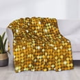 thumbnail image 3 of Naloa Bright Shiny Golden Flannel Blankets - Thick and Warm Blanket for Winter, Soft Fuzzy Plush King Blanket for All Seasons60"x50", 3 of 6