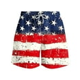 thumbnail image 4 of BiZtdJrK Prime Sales Today Clearance, Mens Swim Trunks Quick Dry Board Shorts 2025 Summer Breathable Hawaiian Beach Shorts USA Flag Patriotic Print Swimwear Bathing Suits Multicolor XL, 4 of 6