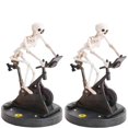 thumbnail image 2 of Halloween Decoration Outdoor Indoo Skeleton Riding Bicycle Ornament Small Plastic Skeleton With Posable Movable Joints Halloween Skeleton For House Table Decor B, 2 of 9