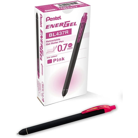 Pentel Energel BL437R1 Intrekbare Gel Ink Rollerball Pen - 0,7 mm penpunt - 1 van elke kleur - Pack van 12