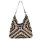 thumbnail image 5 of Bolso de hombro tejido Fernando para verano Beige negro 35 cm x 37 cm x 13 cm, 5 of 8