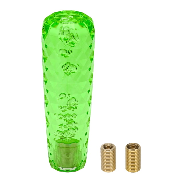 Perilla de Cambio de Auto Unique Bargains, Universal para Palanca de Cambio de Vehículo Automático y Manual con 2 Adaptadores Acrílicos, 1 Juego Verde 15cm