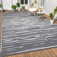 thumbnail image 3 of Ileading Outdoor Rugs 9'x12' for Patios Clearance Reversible Outdoor Rug, Outdoor Plastic Straw Rug RV Camping Rug Large Outdoor Mat for RV, Patio, Backyard, Deck, Picnic, Beach, Trailer, Camping, 3 of 10