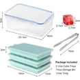 thumbnail image 5 of Ice Cube Tray with Lid Silicone Ice Cube Mold 3 Pack Easy Release Flexible Ice Moulds for Freezer BPA Free FDA Approved (blue-24), 5 of 5