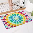 thumbnail image 4 of Colorful Rainbow Tie Dye Spiral Pattern Bathroom Rugs Mat,Non Slip Microfiber Bathroom Rug,Rubber Backing,Soft Bathroom Mats for Bathroom Floor,Tub and Shower,17x27in(43x68cm), 4 of 5
