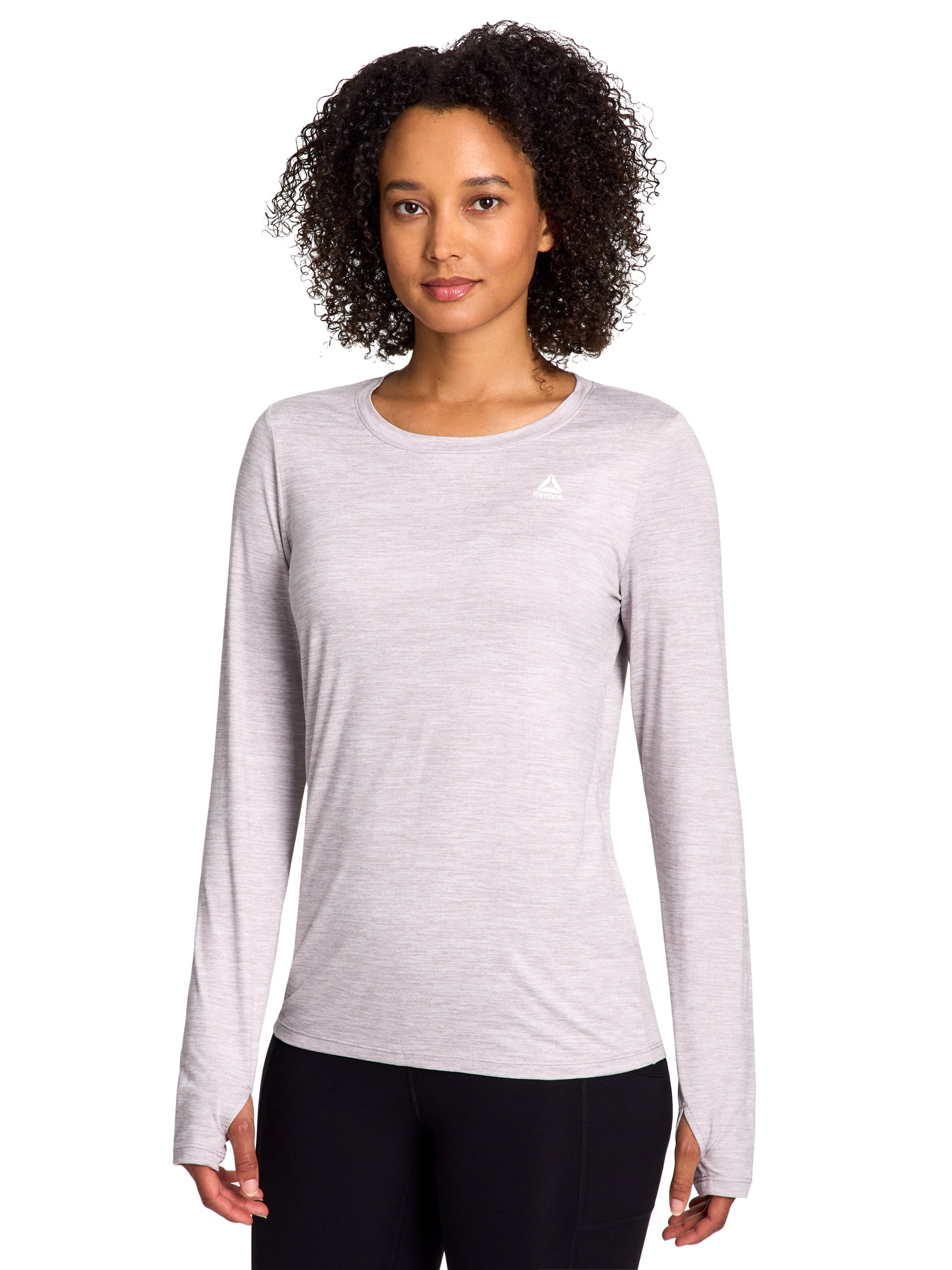 Reebok Women's and Women's Plus Legacy Core Knit Performance Long Sleeve Shirt, Sizes XS-4X