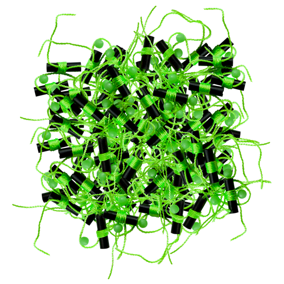 Rod-N-Bobb's CH7007 Bobber Stops Black/Chart Easy On-Easy Off (100 Pack)