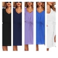 thumbnail image 2 of Vestido de mujer Qarigey con cuello en V Sexy de manga corta Violeta AP011470-14, 2 of 6