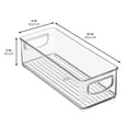 thumbnail image 3 of iDesign Plastic Stackable Pantry Bin with Handles, Set of 4, Clear, Made in USA, 3 of 7