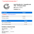 thumbnail image 2 of Spark Plug Wire Set - Compatible with 1968 - 1974 Buick LeSabre 1969 1970 1971 1972 1973, 2 of 2