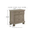 thumbnail image 4 of Signature Design by Ashley Lettner 2 Drawer Nightstand in Light Gray, 4 of 6