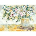 thumbnail image 2 of Ebert, Roey 14x12 Black Ornate Wood Framed with Double Matting Museum Art Print Titled - Bowlful of Roses, 2 of 4