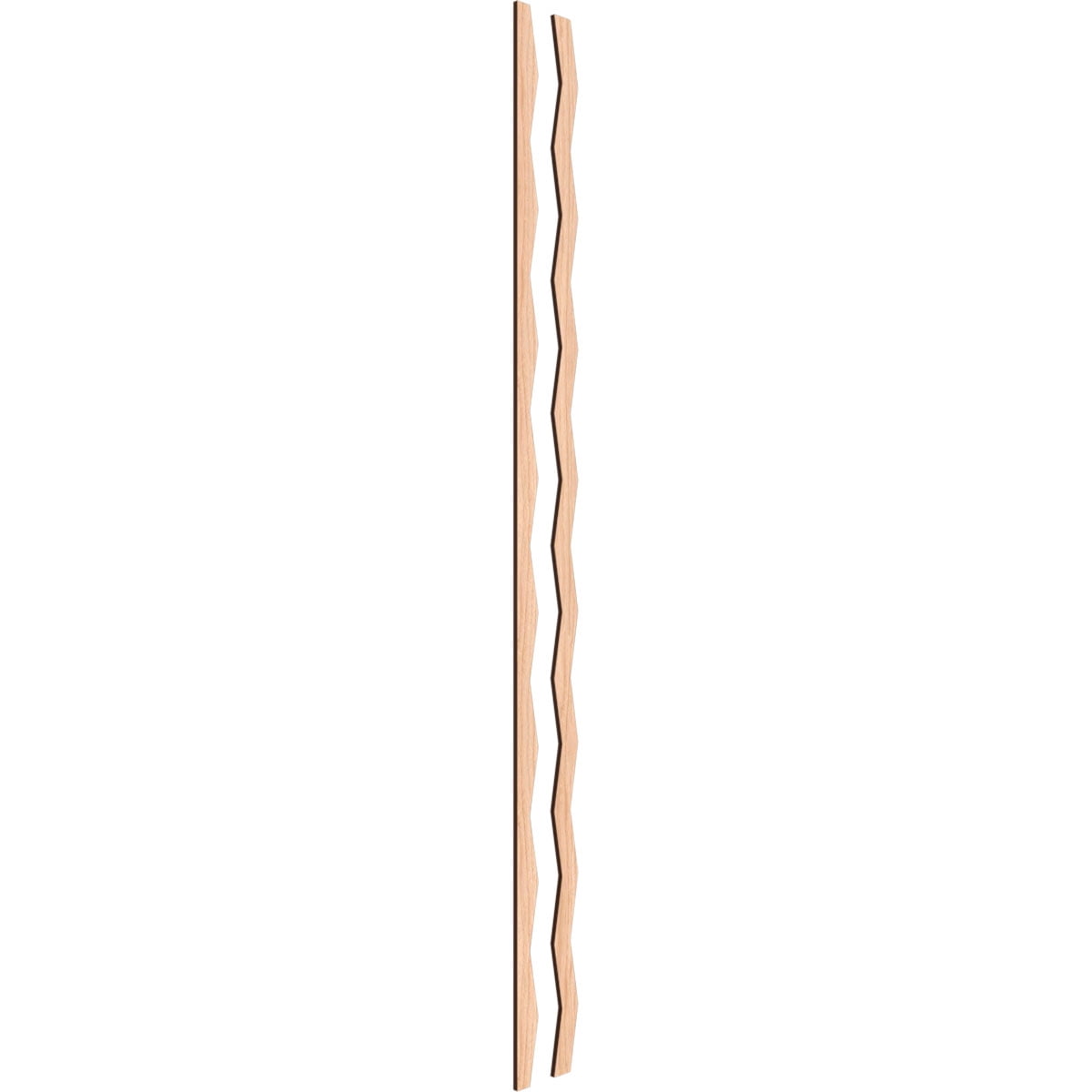 Ekena Millwork 47"H x 1/4"T Eastport Adjustable Wood Decorative Slat Wall Panel Kit, Hickory (contains 43 Slats + 1 Straight Edge Starter Slat)