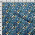 thumbnail image 3 of oneOone Cotton Poplin Twill Blue Fabric Floral Dress Material Fabric Print Fabric By The Yard 56 Inch Wide, 3 of 4