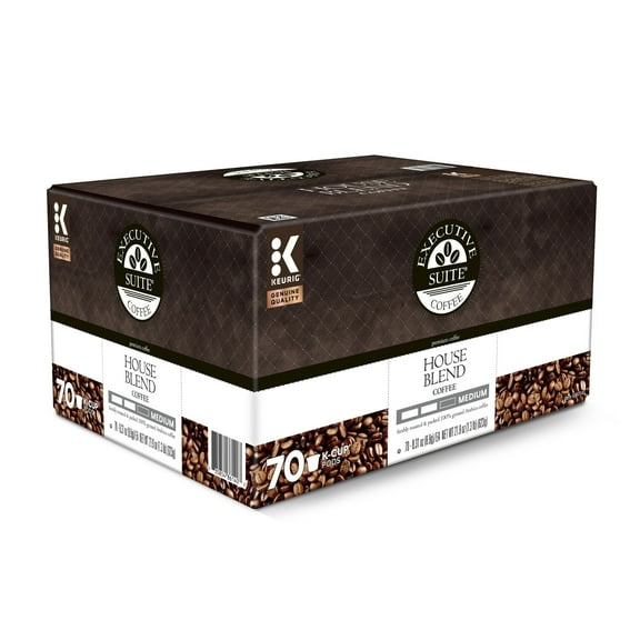 Executive Suite House Blend Coffee Pods for Keurig K-Cup Brewers, Box of 70 Pods