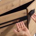 thumbnail image 5 of 24 Inch Bathroom Vanity with 2 Soft Close Door & Adjustable Shelf, Wooden Bathroom Storage Cabinet with 2 Metal Handle, 4 Metal Feet, Freestanding Bathroom Vanity without Ceramic Sink, Imitative Oak, 5 of 8