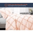thumbnail image 2 of SGI Alaskan King Diamond Ruffle Comforter Set Microfiber 3 Piece Peach, 2 of 5