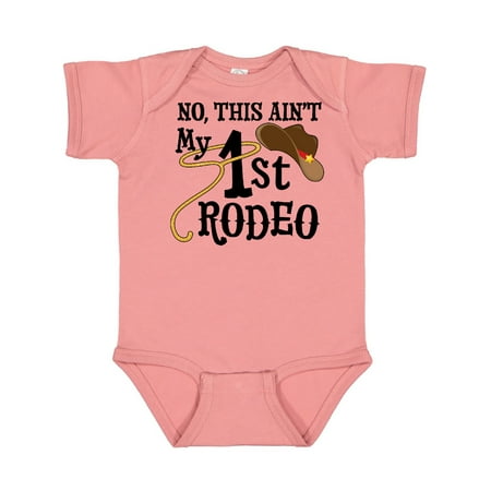 

Inktastic No This Ain t My 1st Rodeo Cowboy Hat and Lasso Gift Baby Boy or Baby Girl Bodysuit