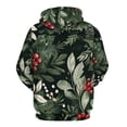 thumbnail image 6 of POBUDS Hoodie, Regular Fit Sporty Pullover Hooded Sweatshirt for Men Women Christmas Plants S, 6 of 6